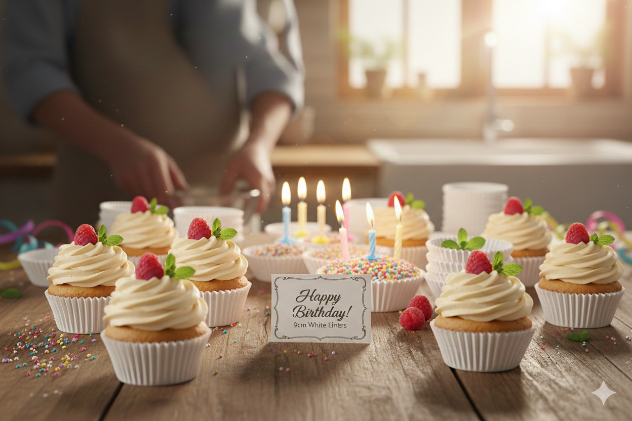 قوالب كب كيك بيضاء (7 أحجام)