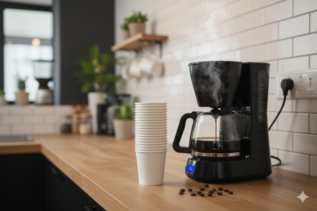 White Single Wall Paper Cups 3/4/8/12/16oz