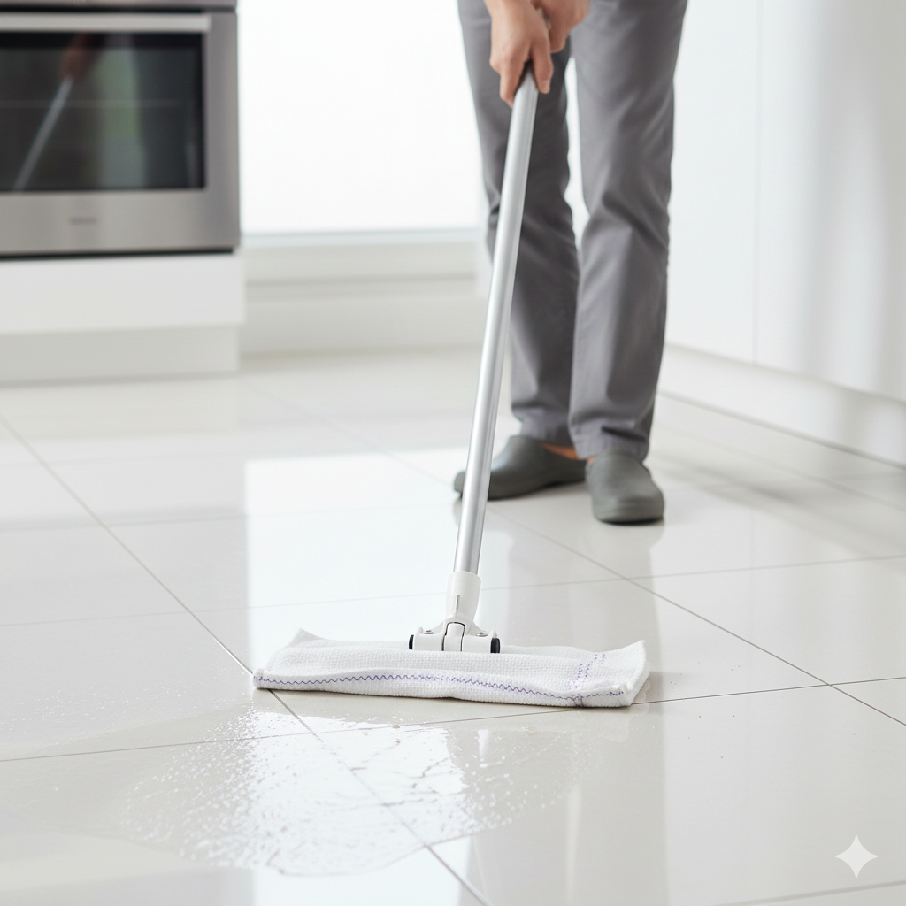 مناديل تنظيف الأرضيات القطنية البيضاء