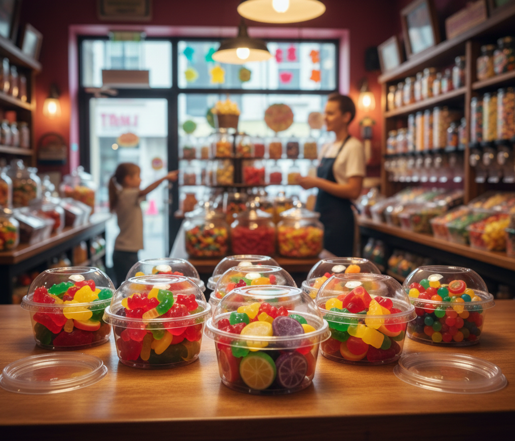 عبوات بلاستيكية دائرية للأطعمة الجاهزة، 8/12/16/24/32 أونصة