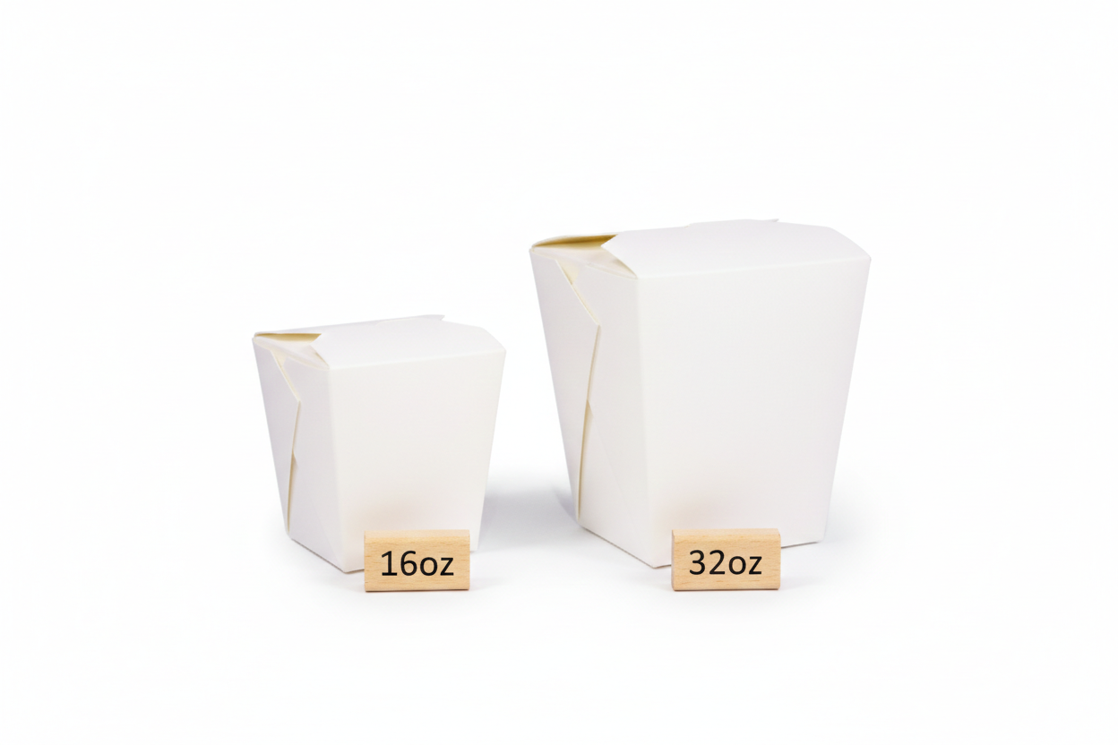 White Paper Noodles Containers (16/32oz)