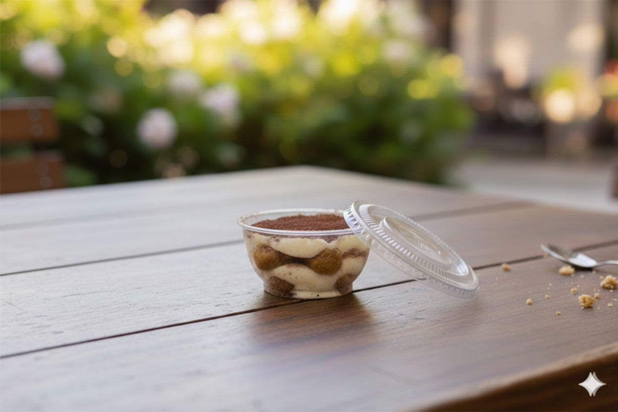 Clear Flat Lids for Plastic Ice Cream Cups (10oz - 98mm)