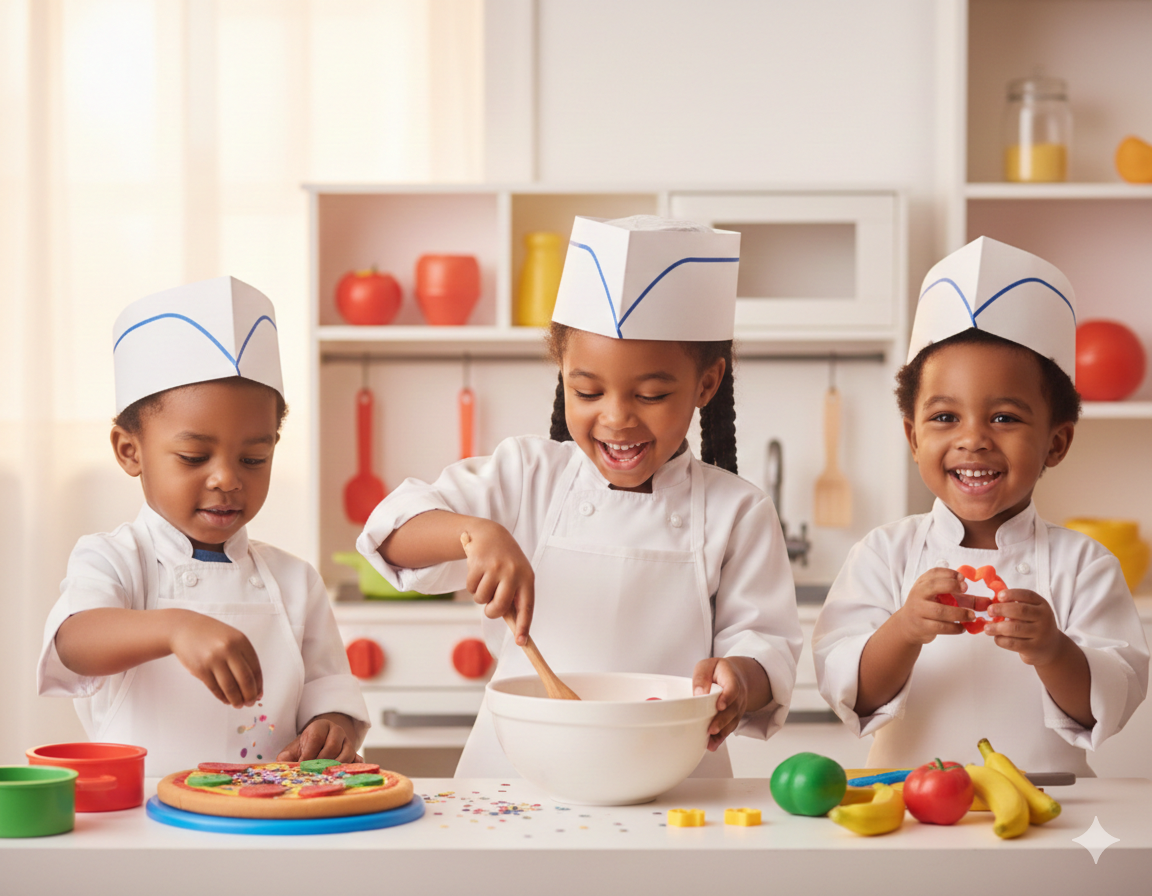 غطاء طهي ورقي أبيض بخطوط زرقاء