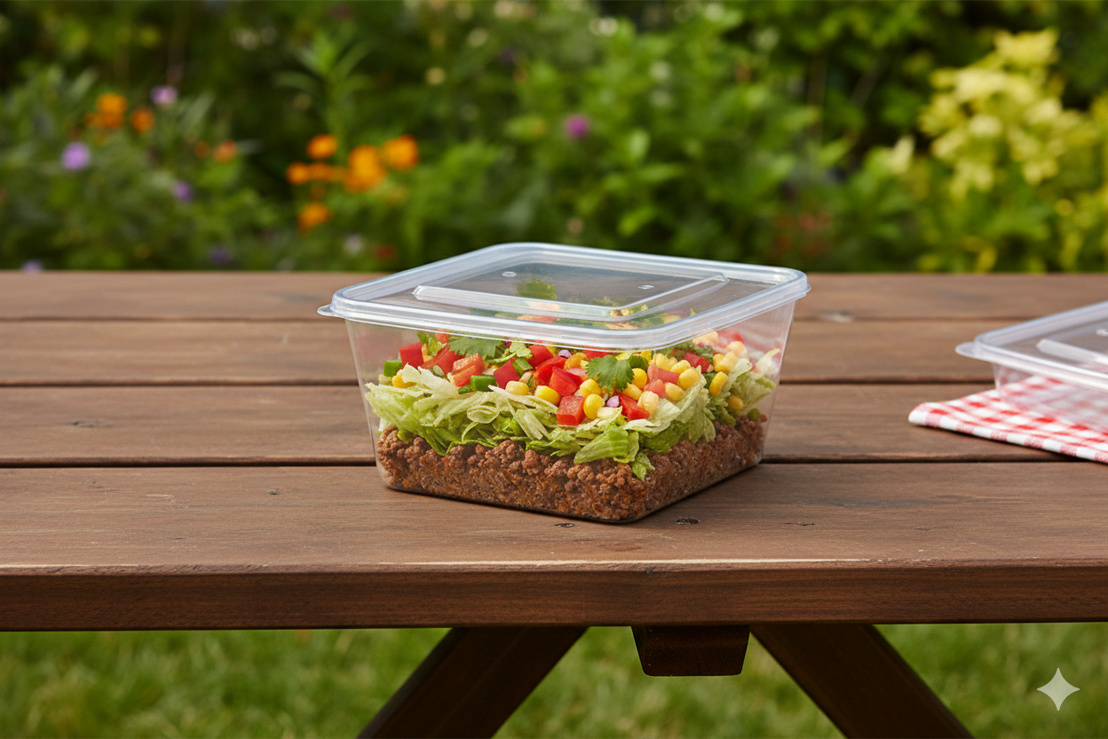 Clear PP Microwavable Plastic Containers with Lids (16/32oz)