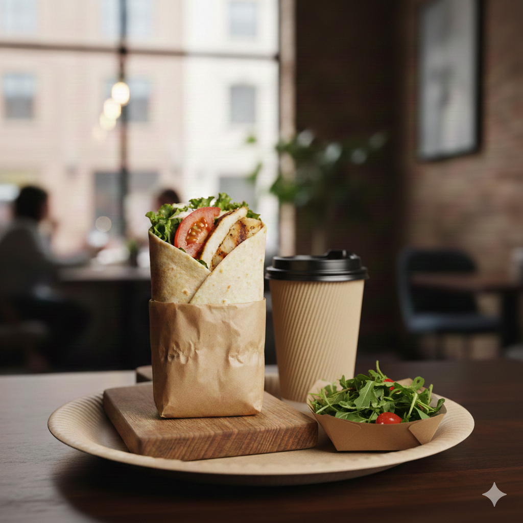 ورق تغليف سندويشات بني (35 × 24 سم)