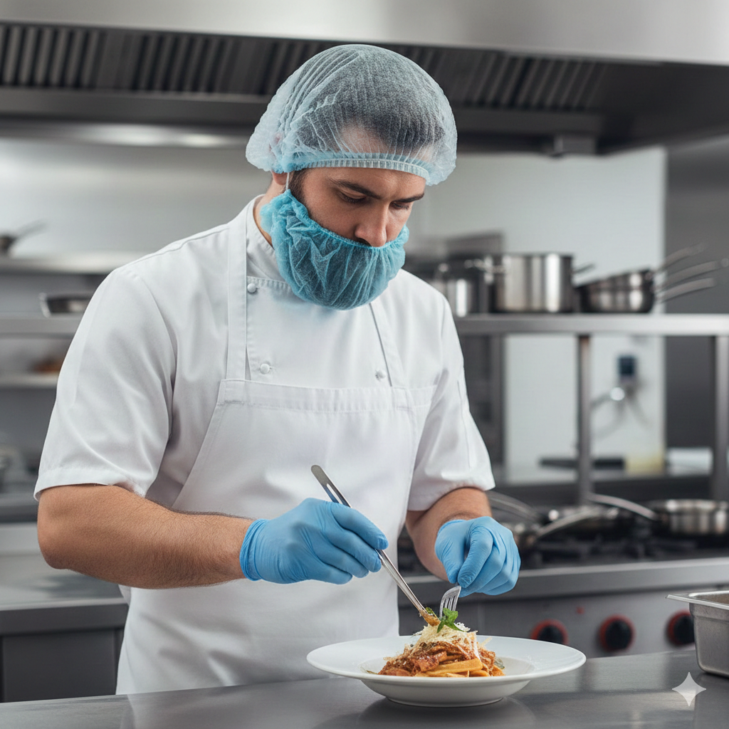 غطاء لحية أزرق - غير منسوج