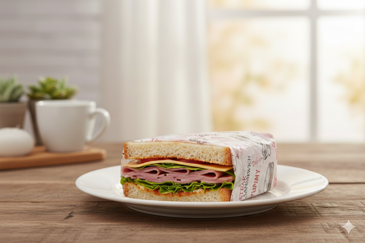 ورق تغليف سندويشات بتصميم عام (35 × 24 سم)