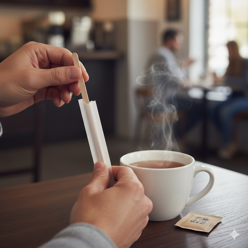 Wooden Wrapped Stirrers 14cm