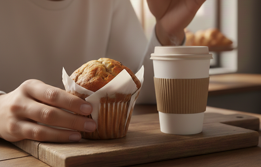 قوالب مافن بيضاء على شكل زهرة التوليب (16/17.5 سم)