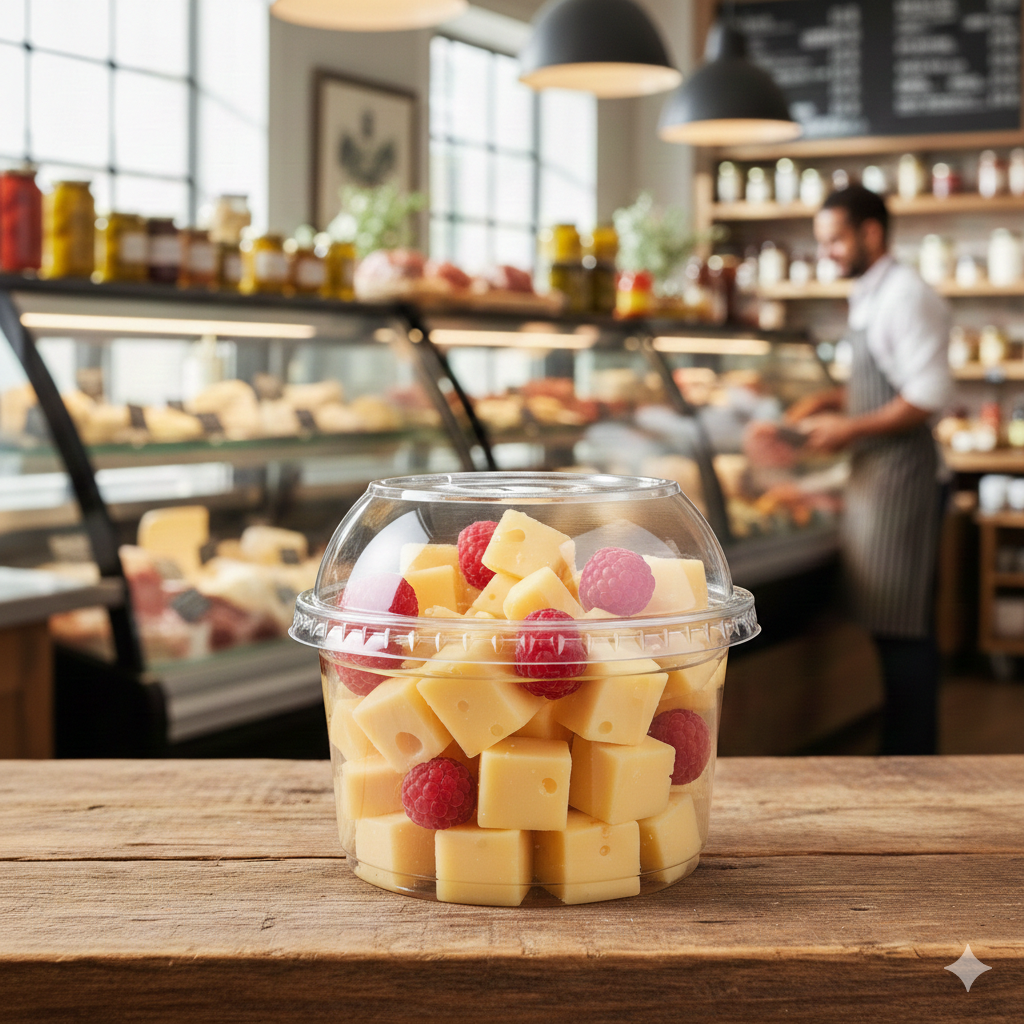 عبوات بلاستيكية دائرية للأطعمة الجاهزة، 8/12/16/24/32 أونصة