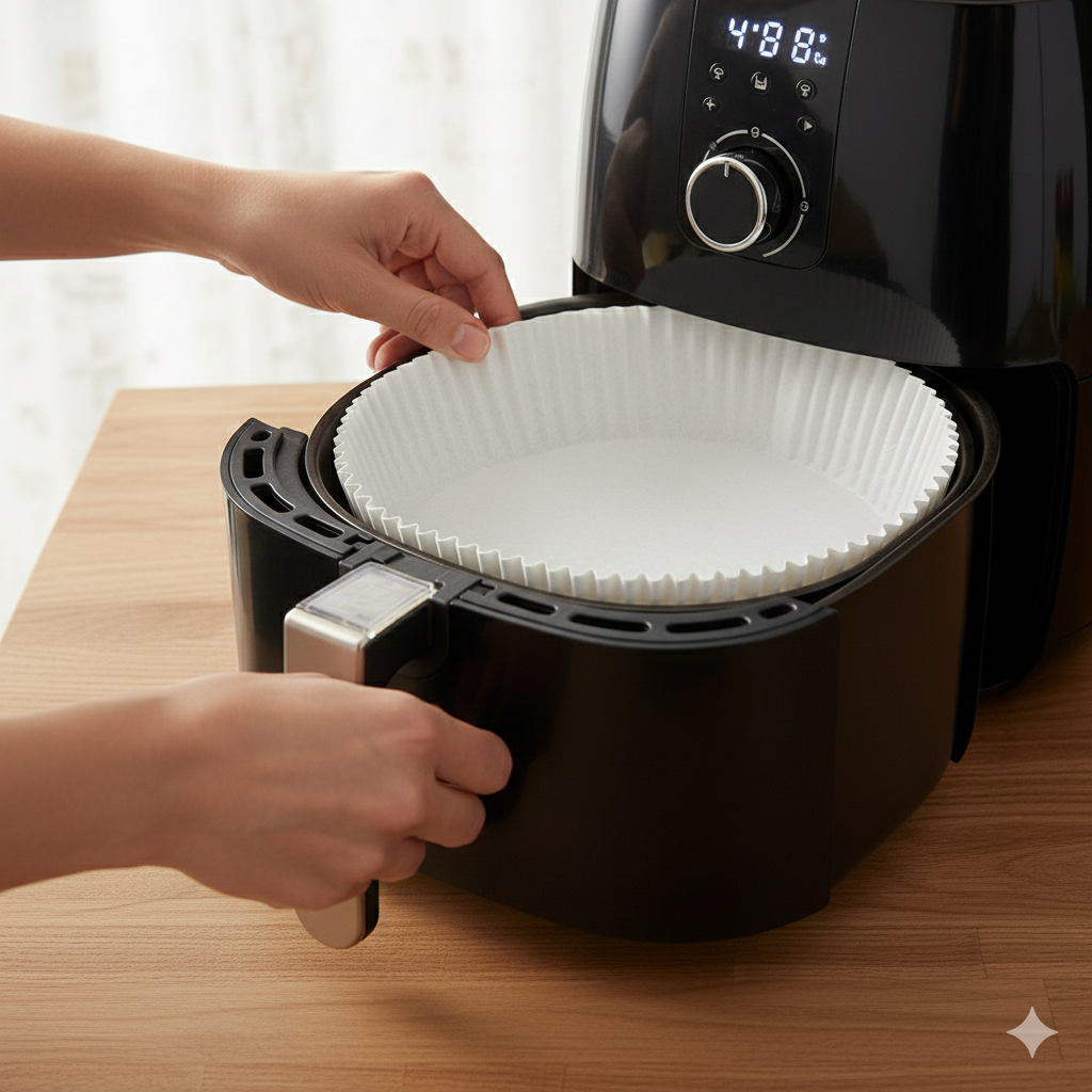 Round Air Fryer Paper Liners ø20cm with Edges