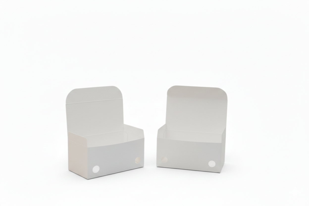 White Rectangle Paper French Fries Containers (Small)