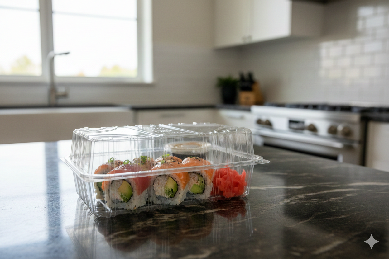 PET Clear Rectangle Hinged Containers (CO1, CO2, CO3)