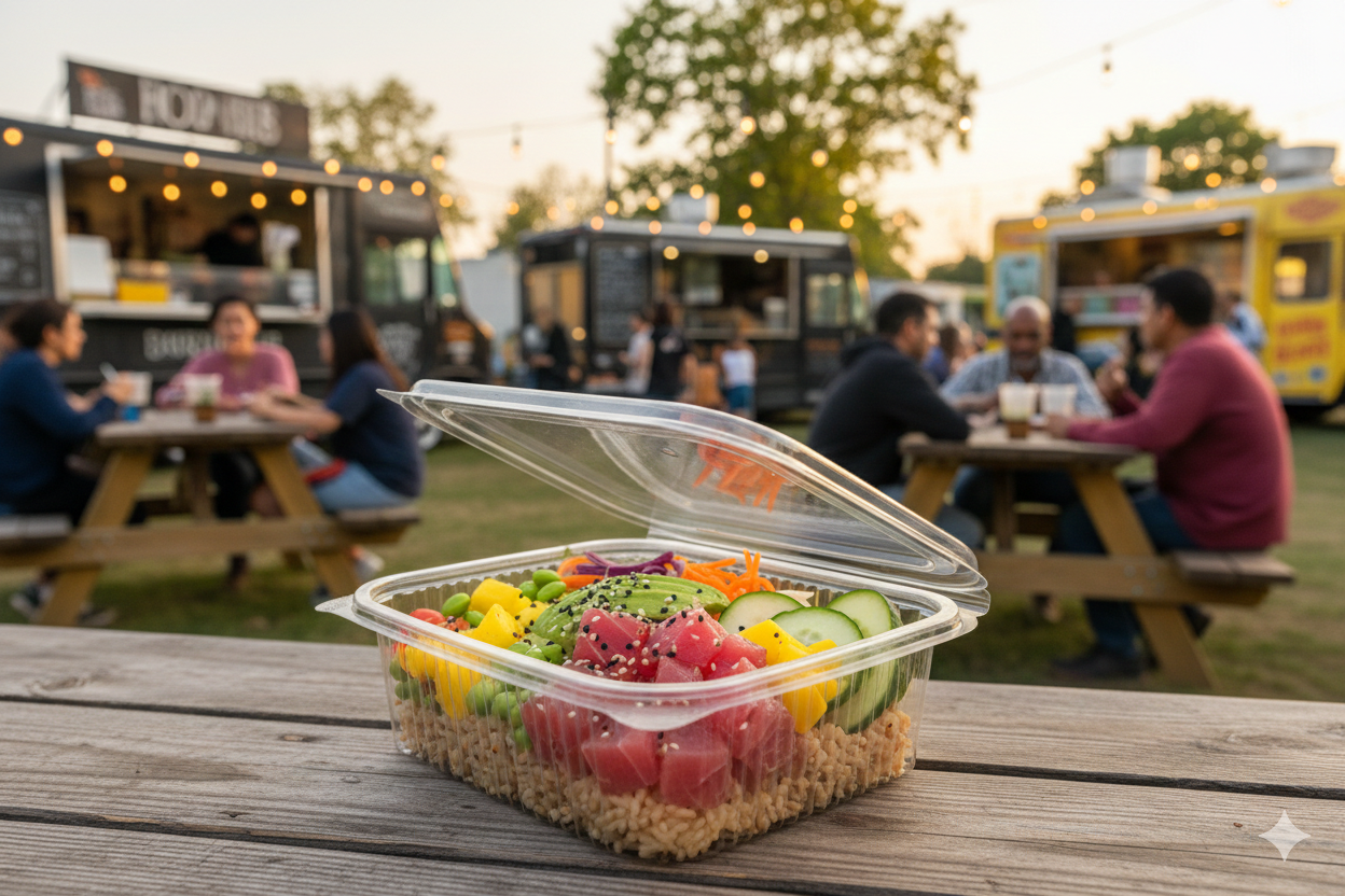 PET Rectangle Hinged Containers ARZ 960-962