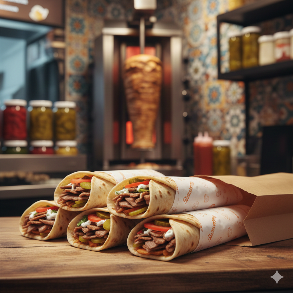 Printed Shawarma Sandwich Wrapping Paper (35x24cm)