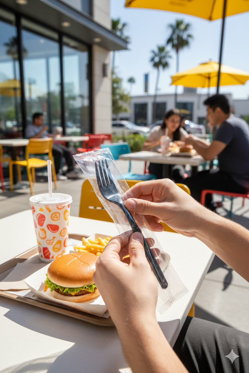 شوكة سوداء مغلفة بشكل فردي لكبار الشخصيات 1x1