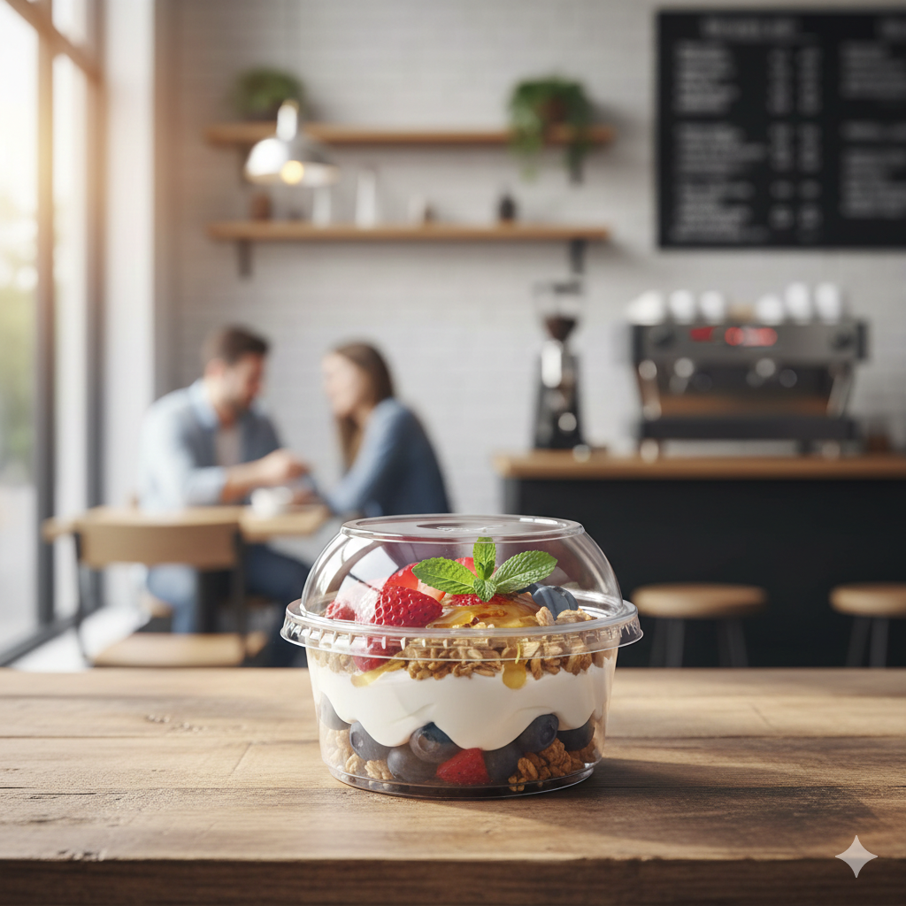 عبوات بلاستيكية دائرية للأطعمة الجاهزة، 8/12/16/24/32 أونصة