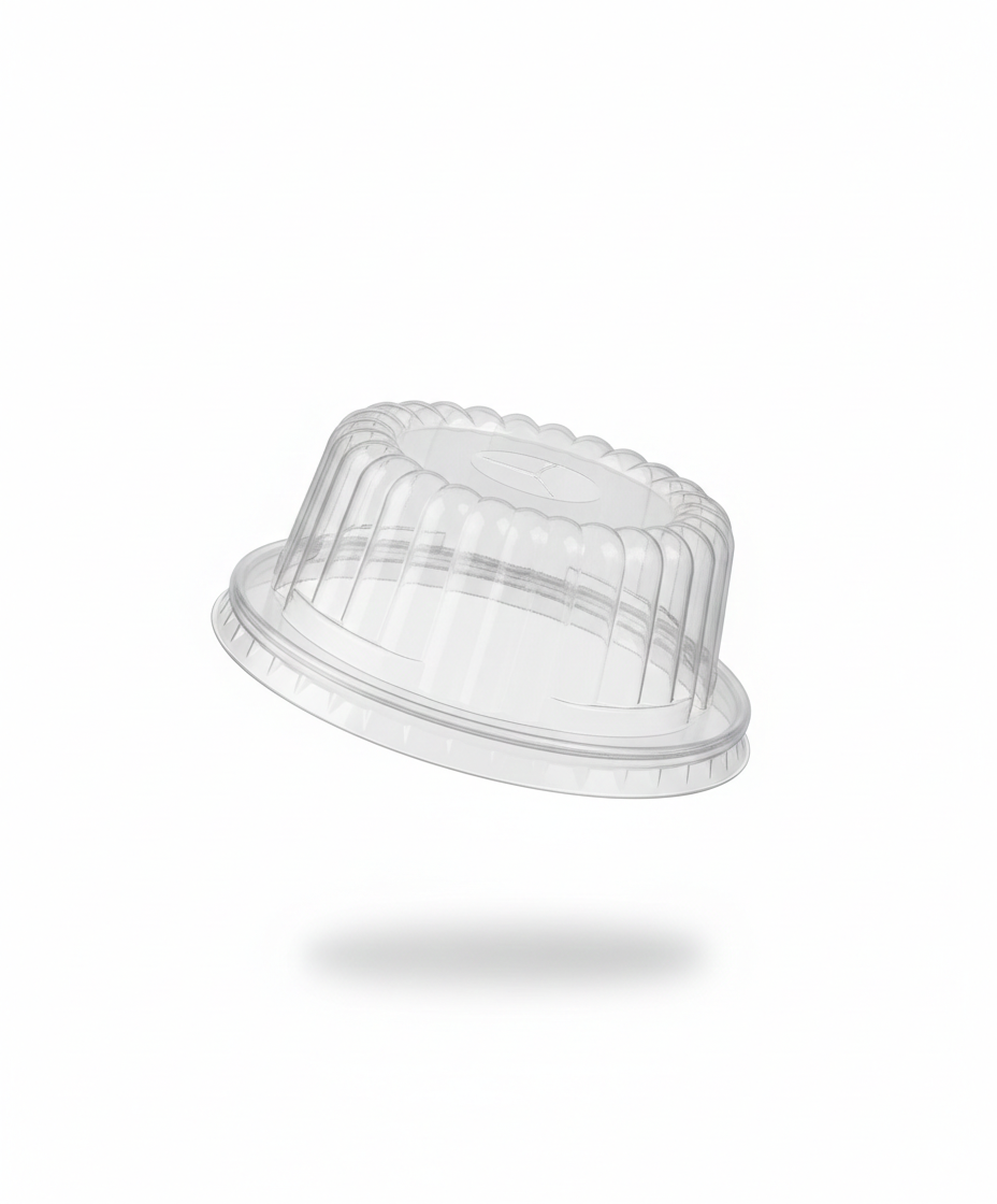 Clear Plastic Dome Lids for 4oz Paper Containers