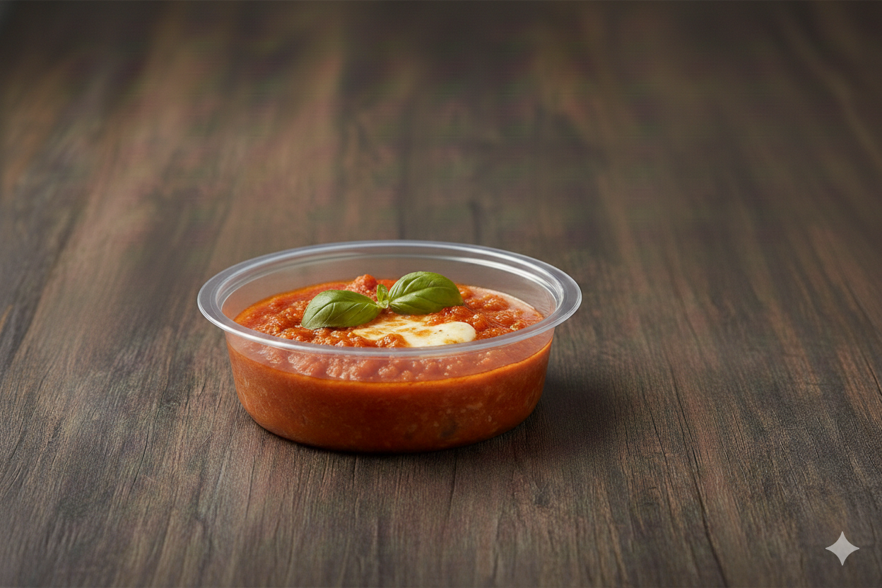 PP Clear Round Microwavable Plastic Containers 200/350/500cc