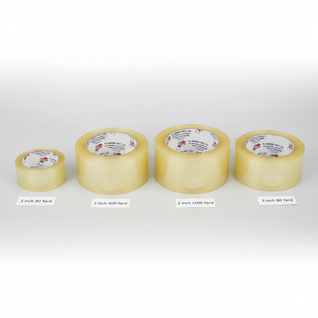 شريط لاصق شفاف 2 بوصة (80/500/1000 ياردة)