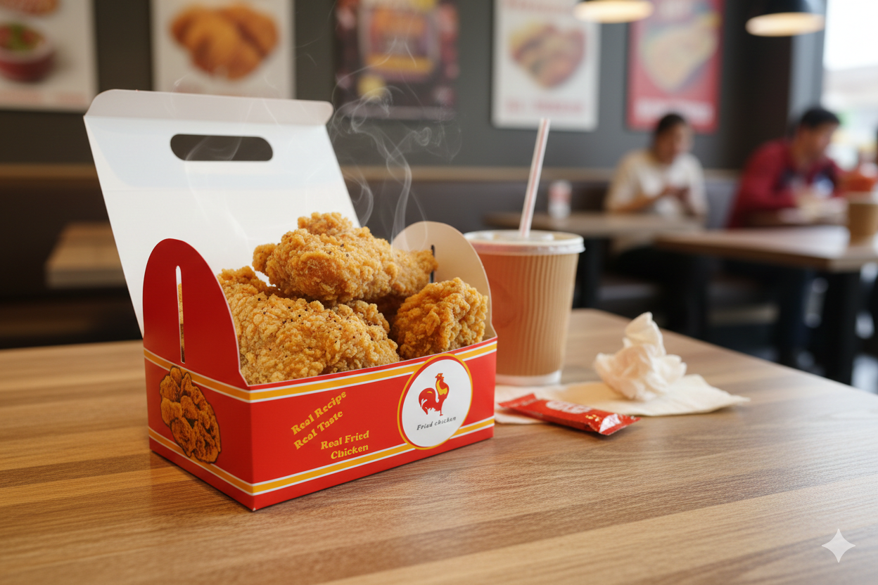 Generic Design Chicken Boxes - علب كرتون دجاج مع يد - طبعة عامة