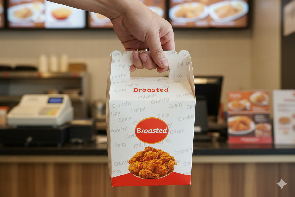 Generic Design Chicken Boxes - علب كرتون دجاج مع يد - طبعة عامة