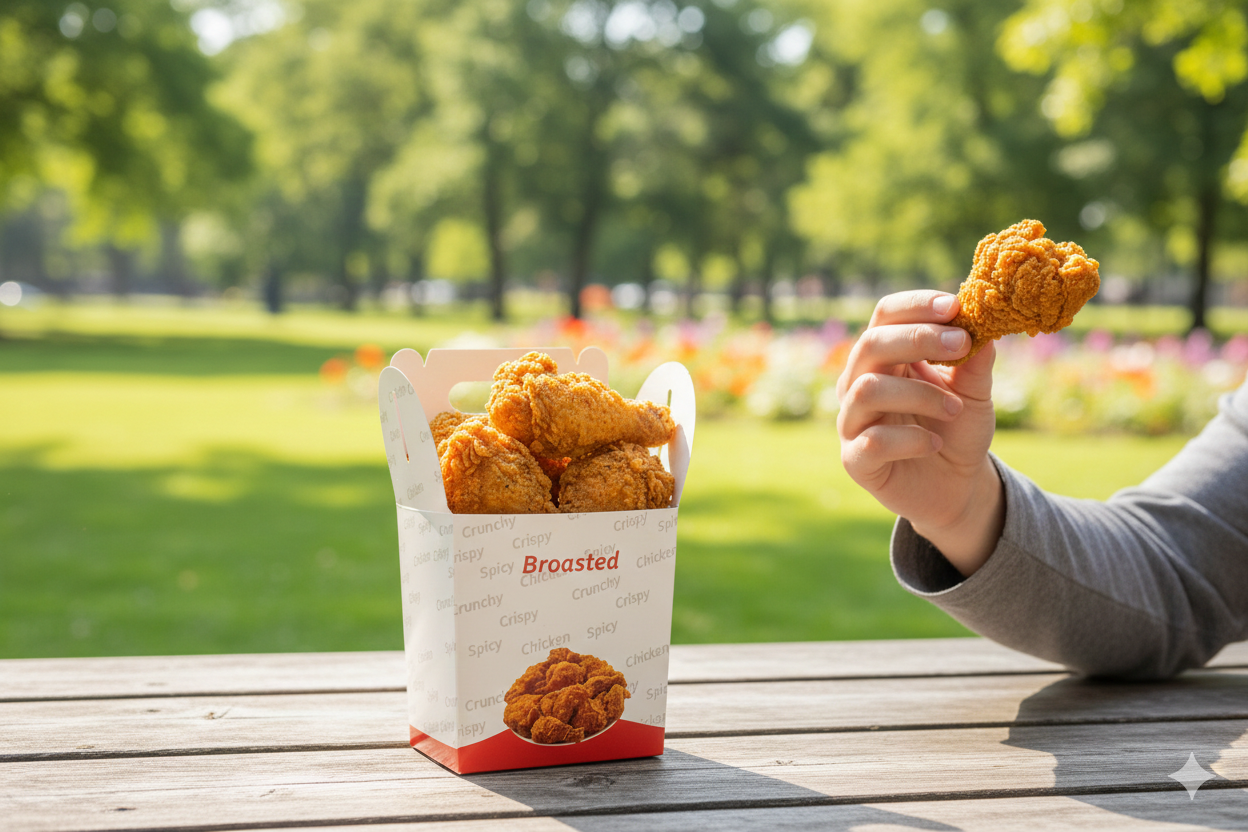 Generic Design Chicken Boxes - علب كرتون دجاج مع يد - طبعة عامة