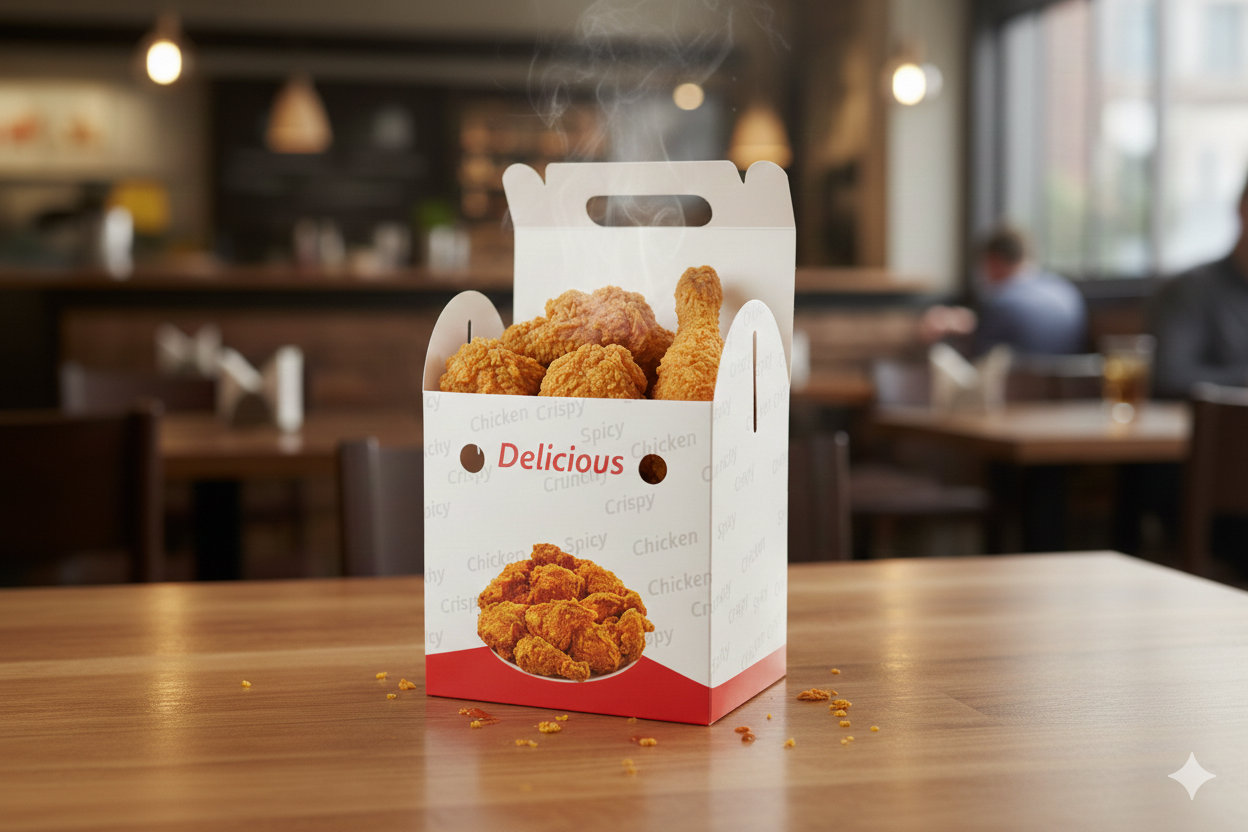 Generic Design Chicken Boxes - علب كرتون دجاج مع يد - طبعة عامة