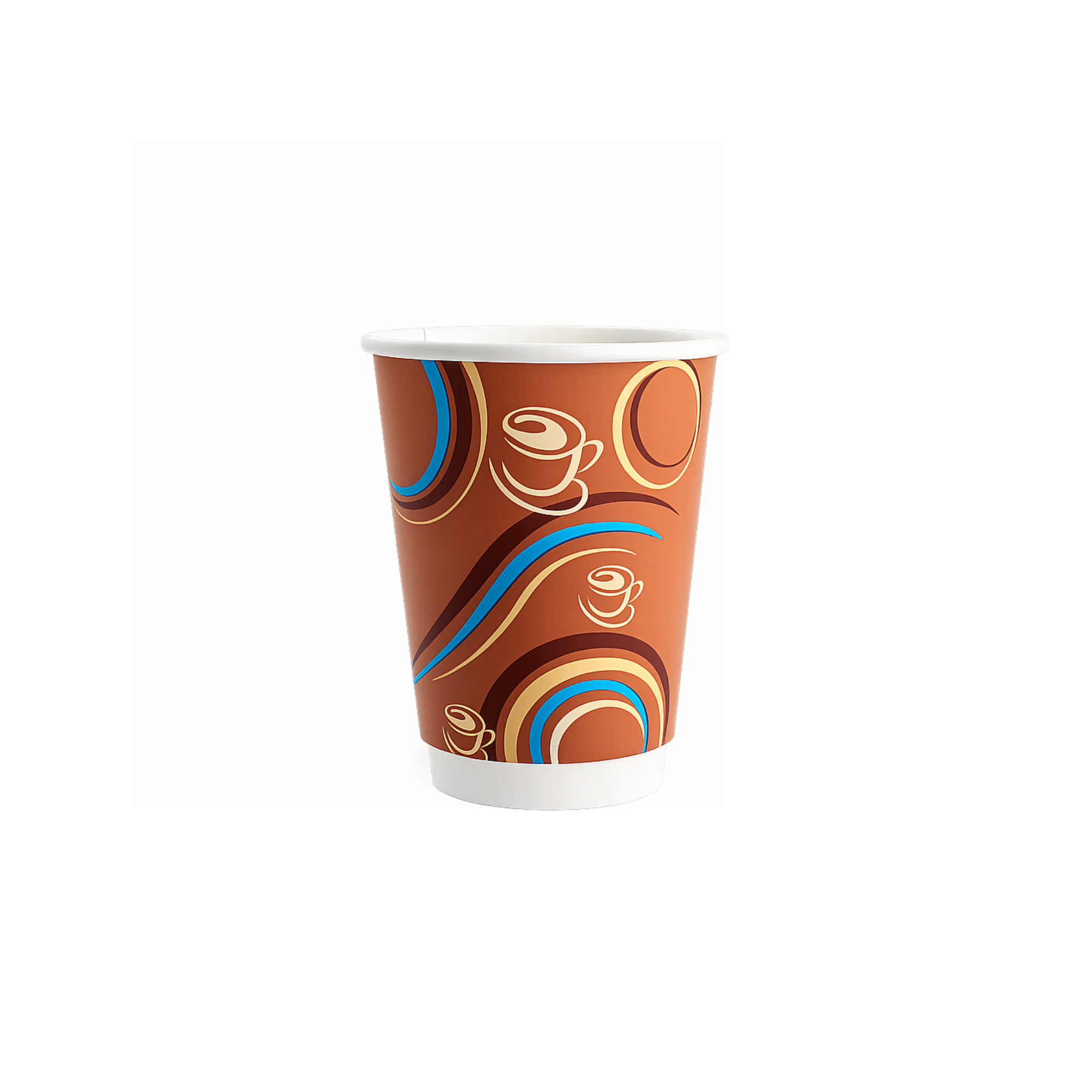 Generic Design Double Wall Paper Cups 12oz - كاسات ورقية دبل طبعة عامة 12 اونص