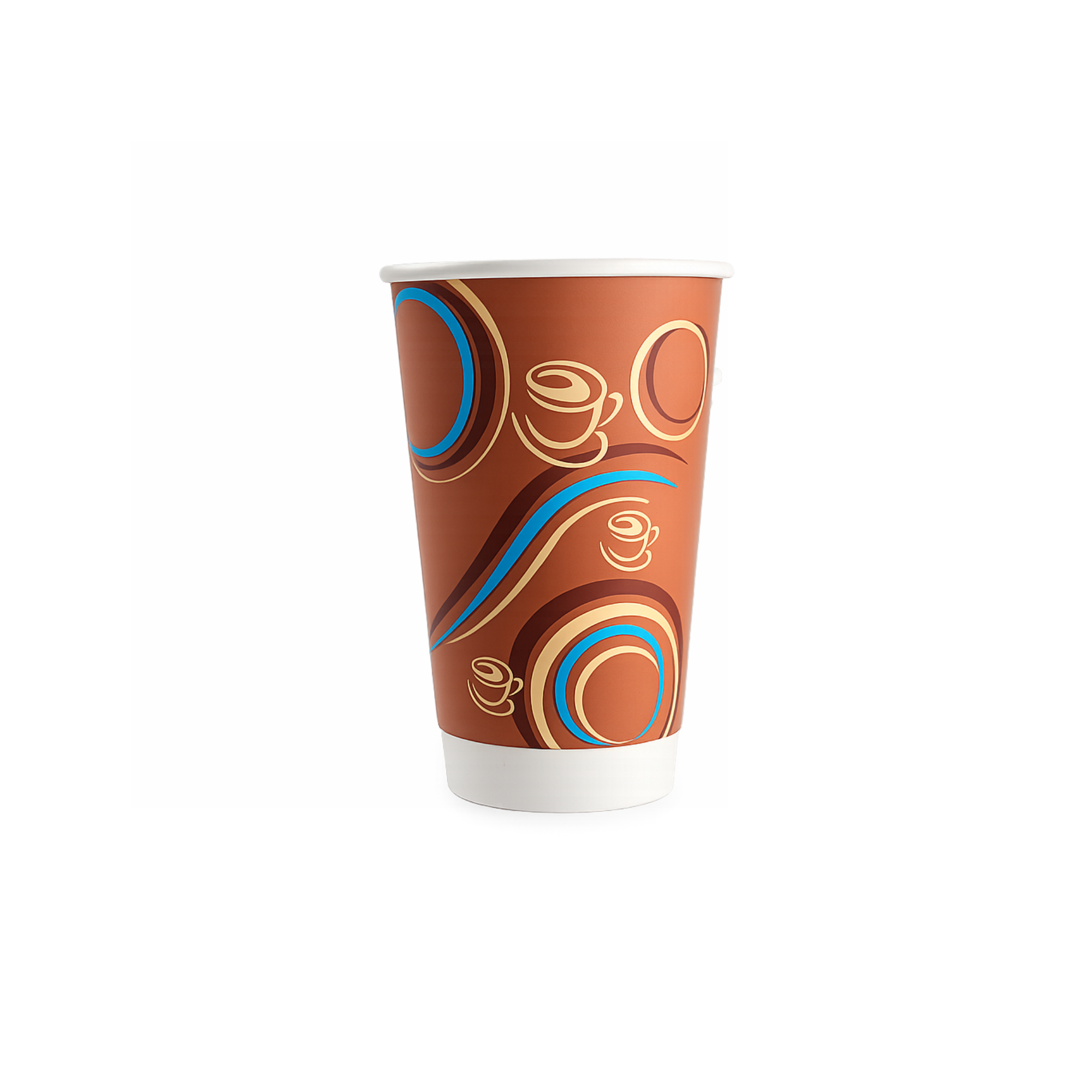 Generic Design Double Wall Paper Cups 16oz - كاسات ورقية دبل طبعة عامة 16 اونص