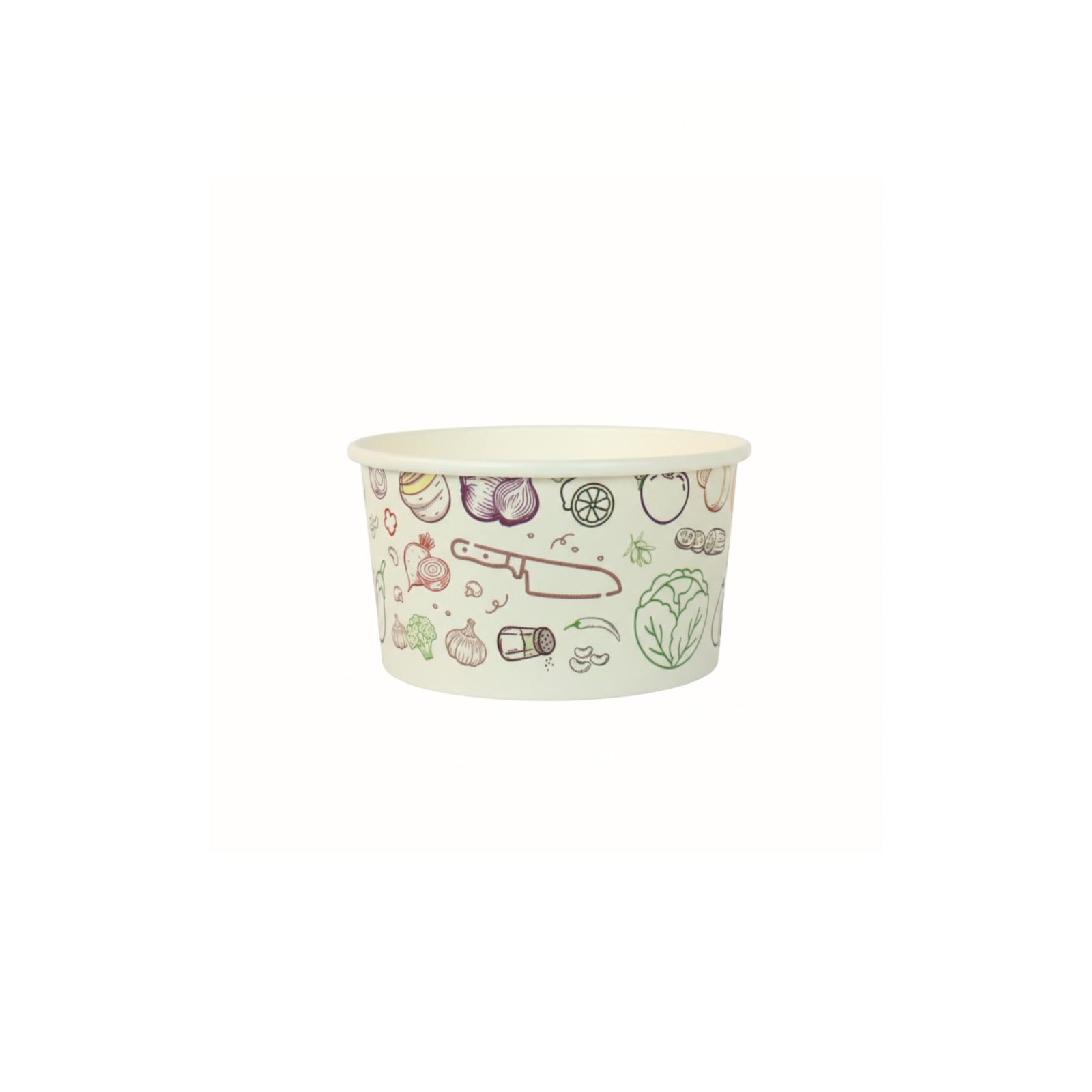 Generic Design Paper Bowls  14 oz - علب كرتون دائري مطبوع طبعة عامة سعة 14 اونص 