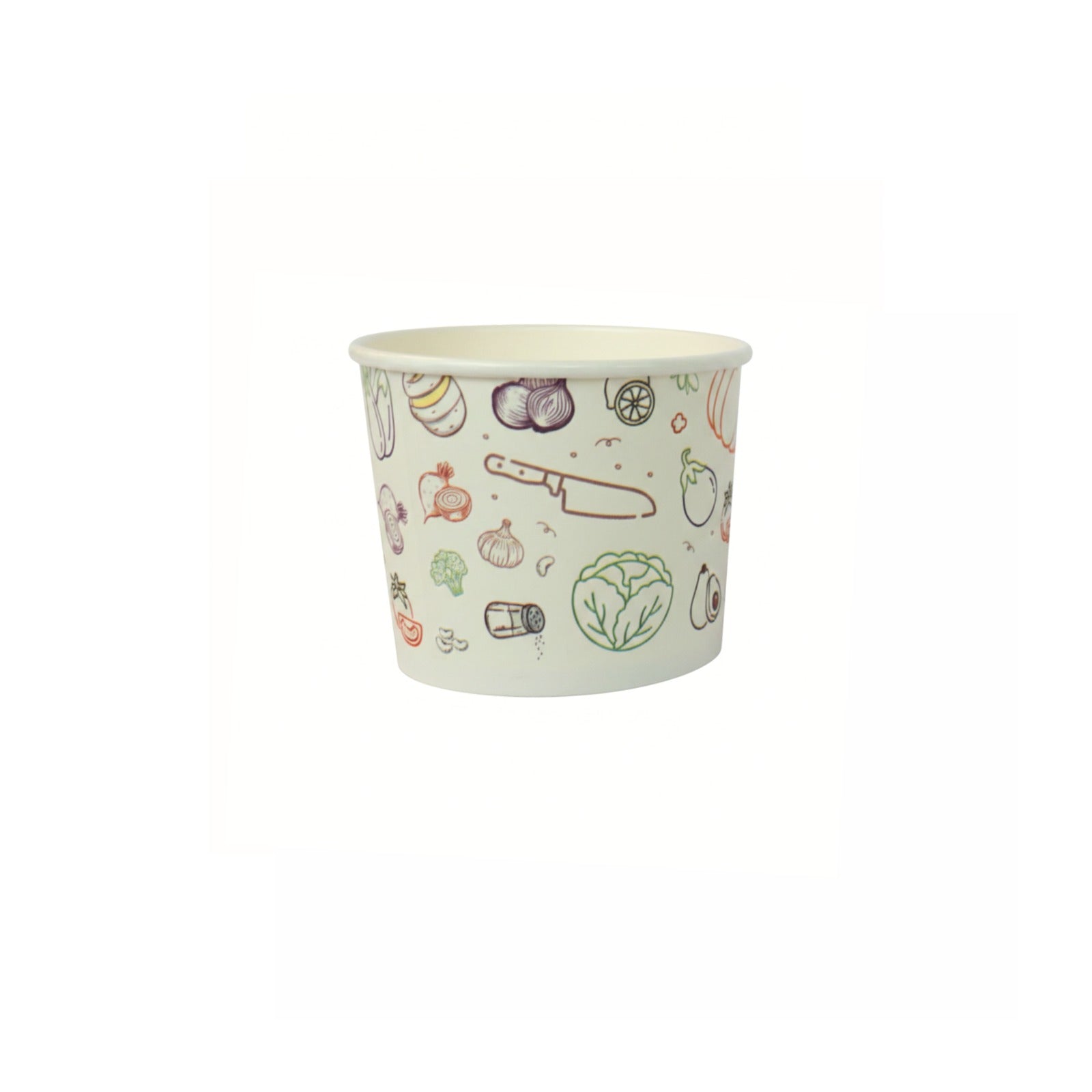 Generic Design Paper Bowls  16 oz - علب كرتون دائري مطبوع طبعة عامة سعة 16 اونص 