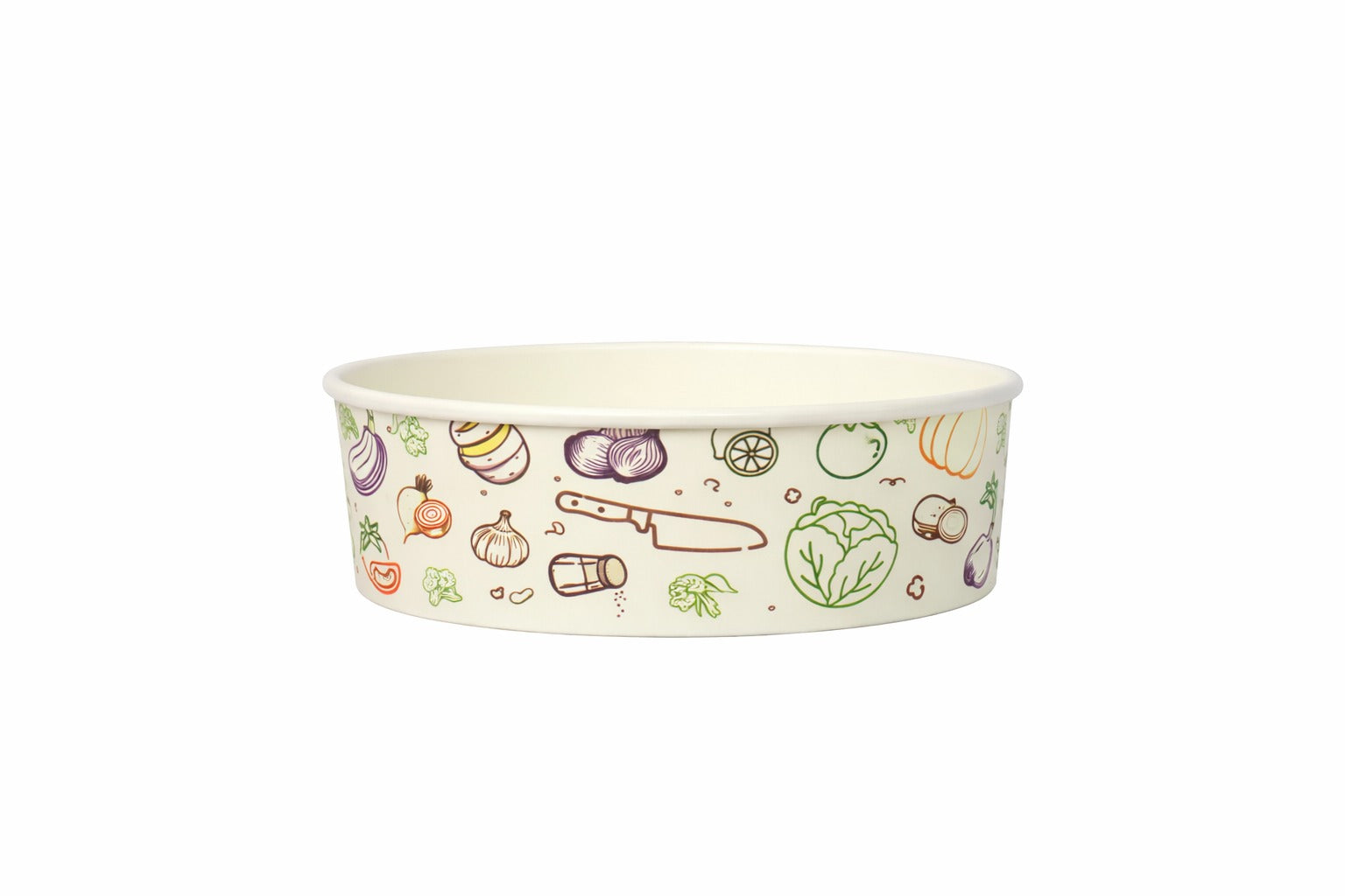 Generic Design Paper Bowls  20 oz - علب كرتون دائري مطبوع طبعة عامة سعة 20 اونص 