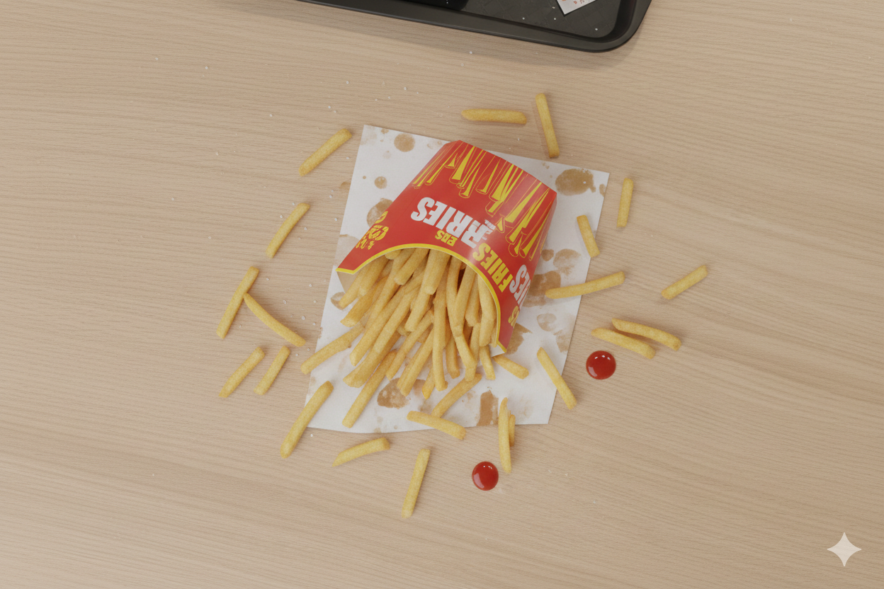 Generic Design Paper French Fries Pocket Containers (S,M,L) - علب كرتون تقديم البطاطا - طبعة عامة
