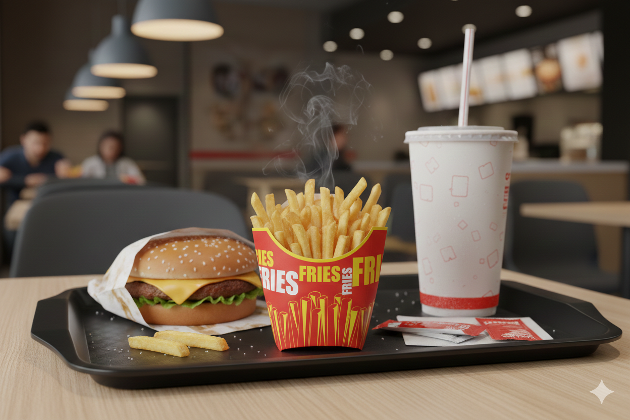 Generic Design Paper French Fries Pocket Containers (S,M,L) - علب كرتون تقديم البطاطا - طبعة عامة