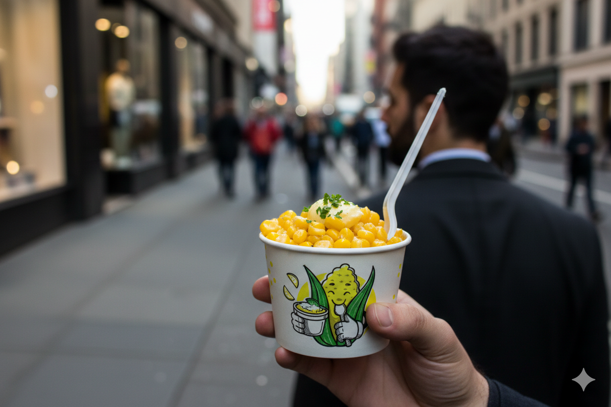 Generic Design Single Wall Corn Paper Cups  - كاسات ورقية طبعة عامة ( ذرة )