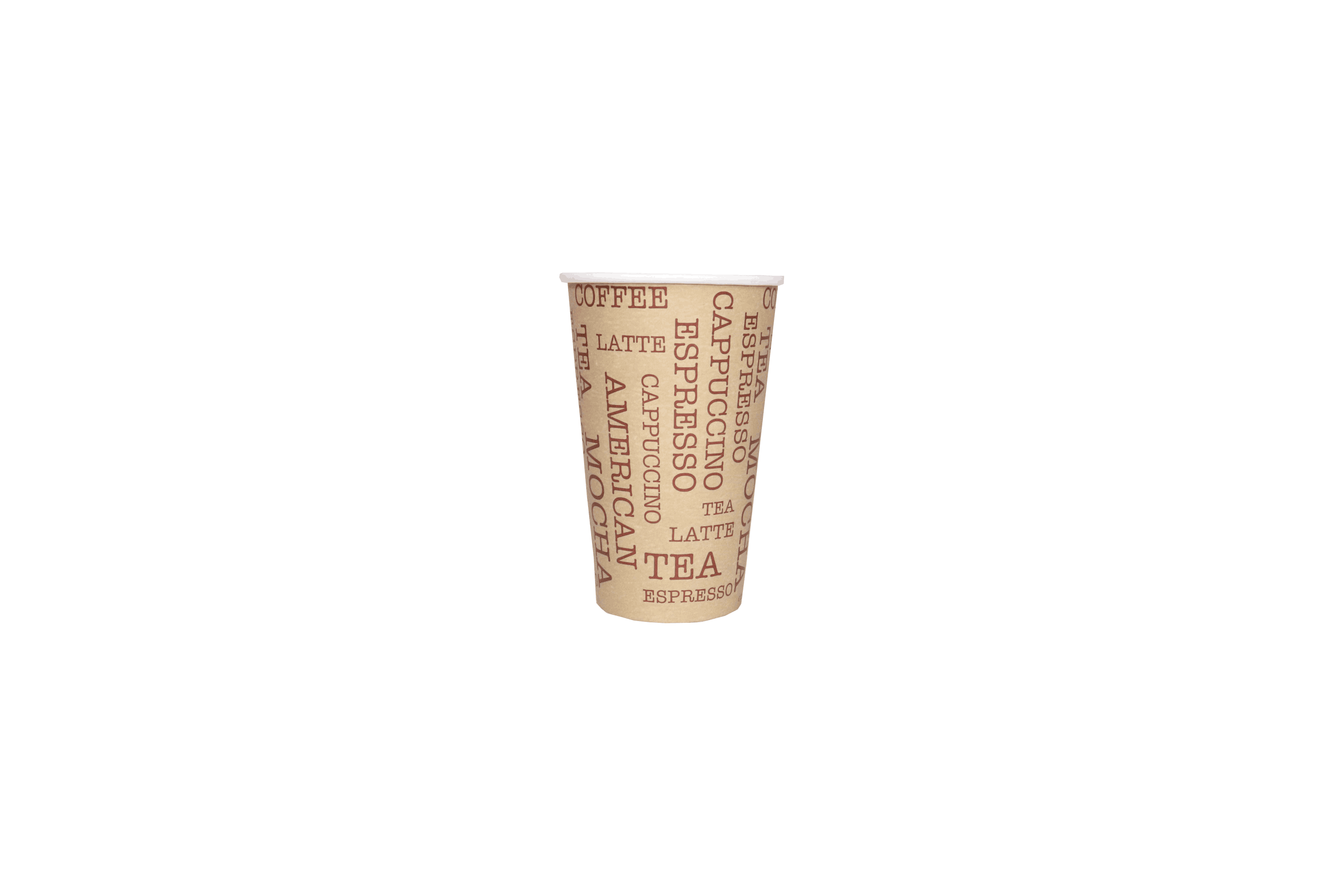 Generic Design Single Wall Paper Cups 16oz - كاسات ورقية طبعة عامة 16 اونص