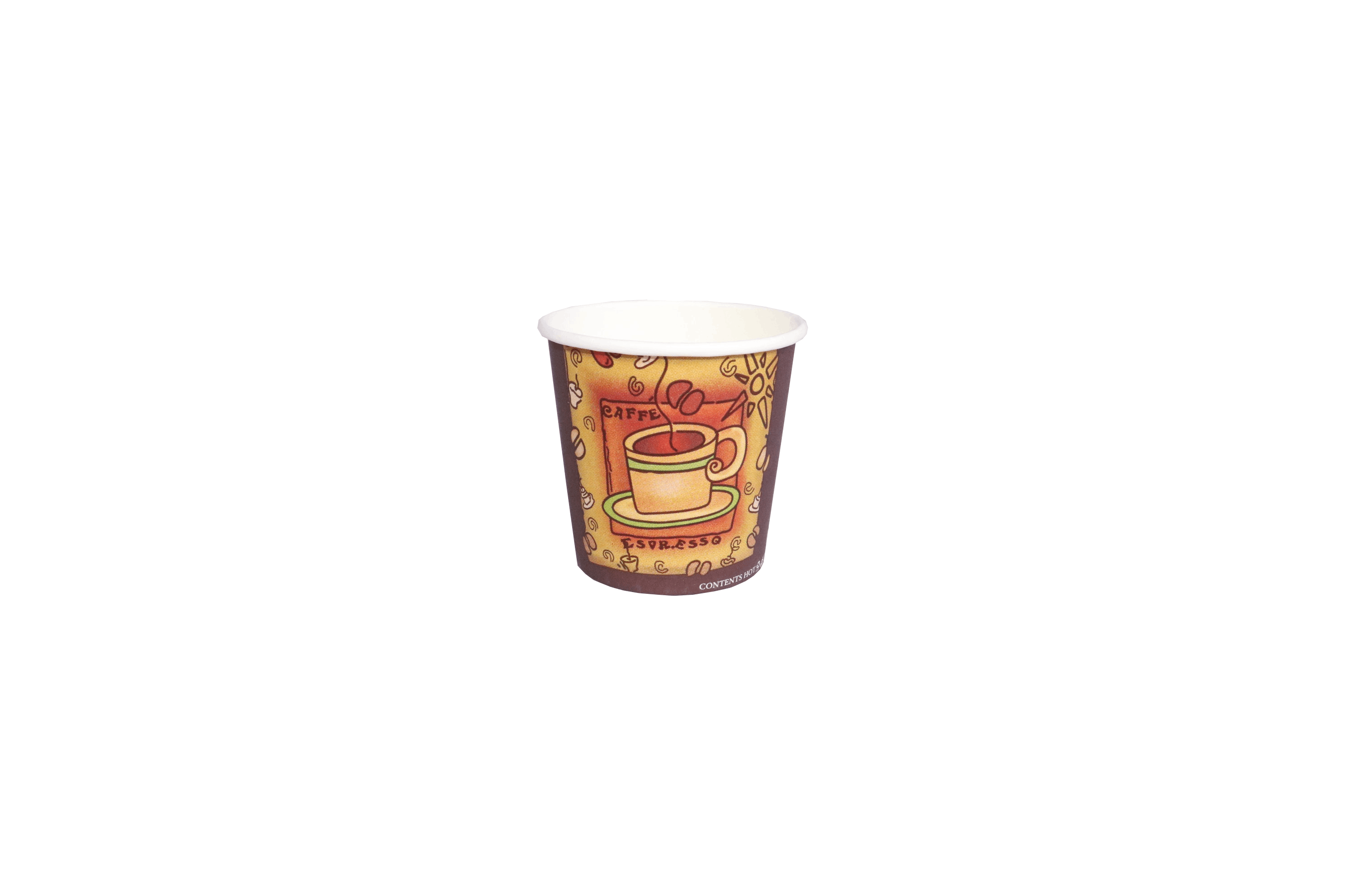 Generic Design Single Wall Paper Cups 4oz - كاسات ورقية طبعة عامة 4 اونص