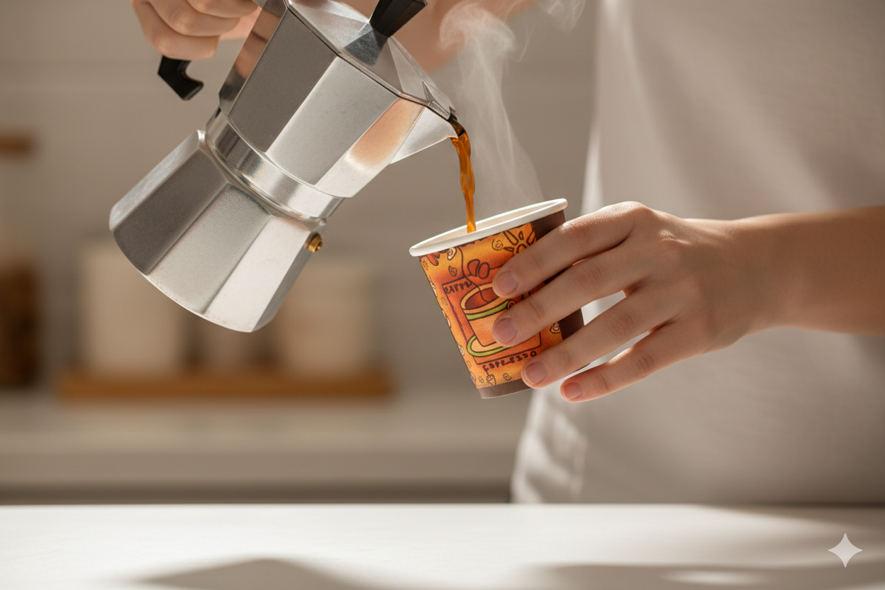 Generic Design Single Wall Paper Cups 4oz - كاسات ورقية طبعة عامة 4 اونص
