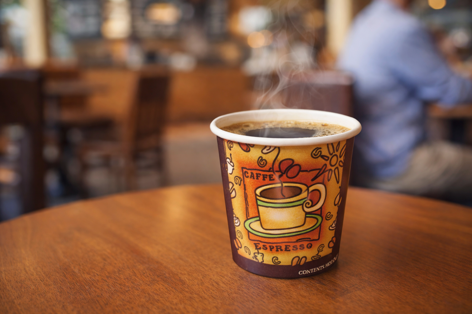 Generic Design Single Wall Paper Cups 4oz - كاسات ورقية طبعة عامة 4 اونص