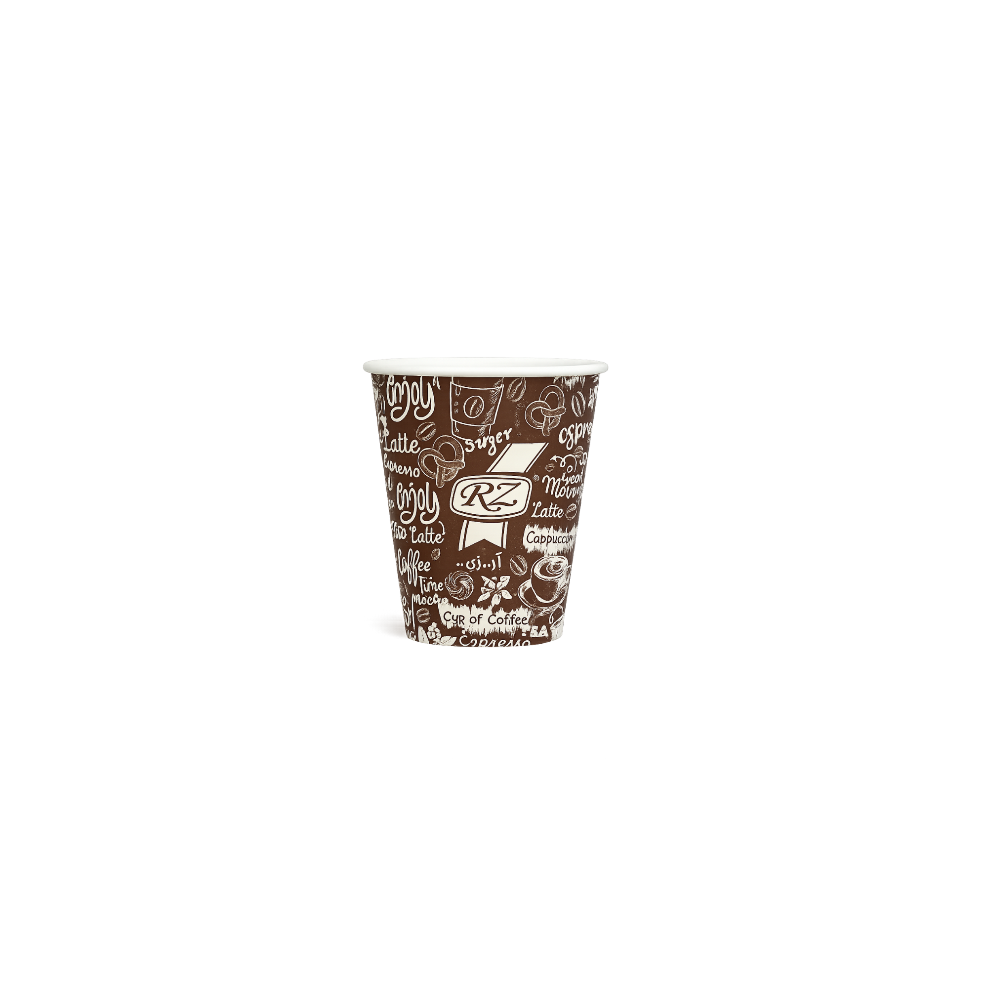 Generic Design Single Wall Paper Cups 7oz - كاسات ورقية طبعة عامة 7 اونص