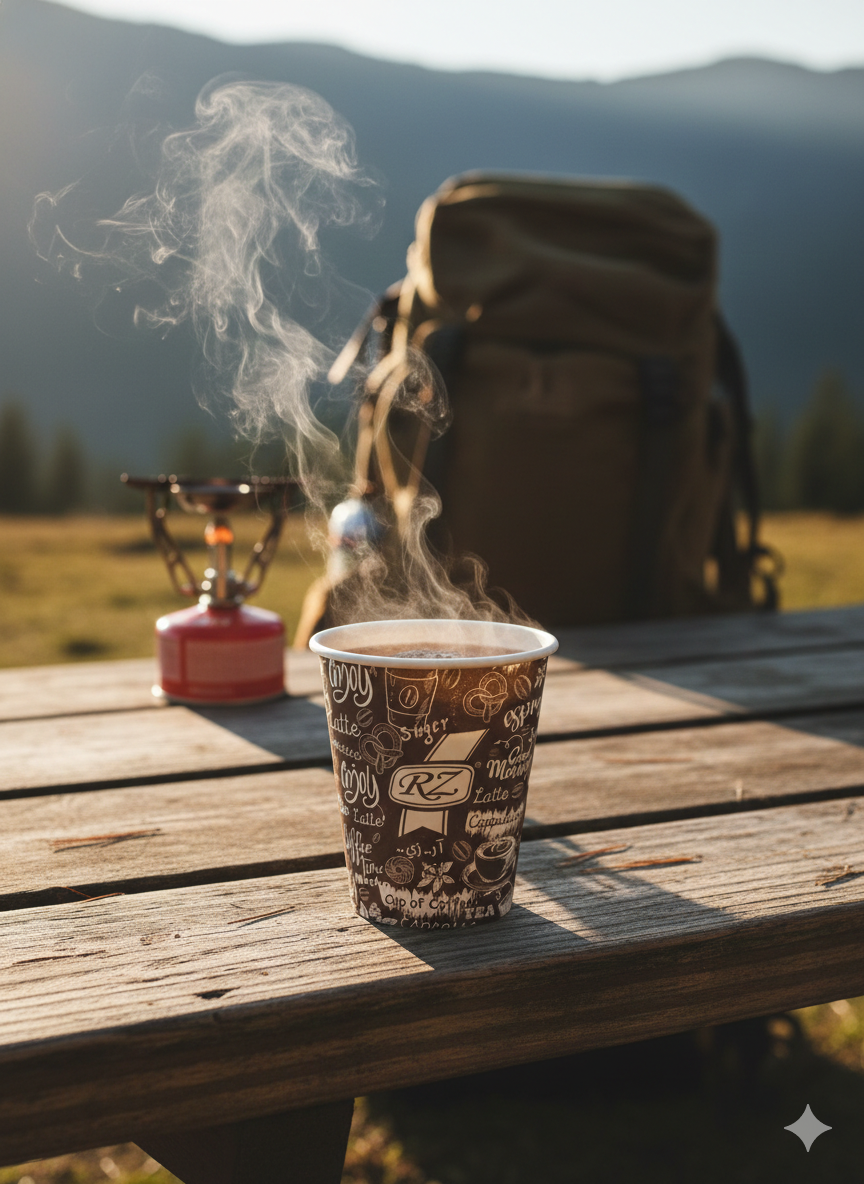 Generic Design Single Wall Paper Cups 7oz - كاسات ورقية طبعة عامة 7 اونص
