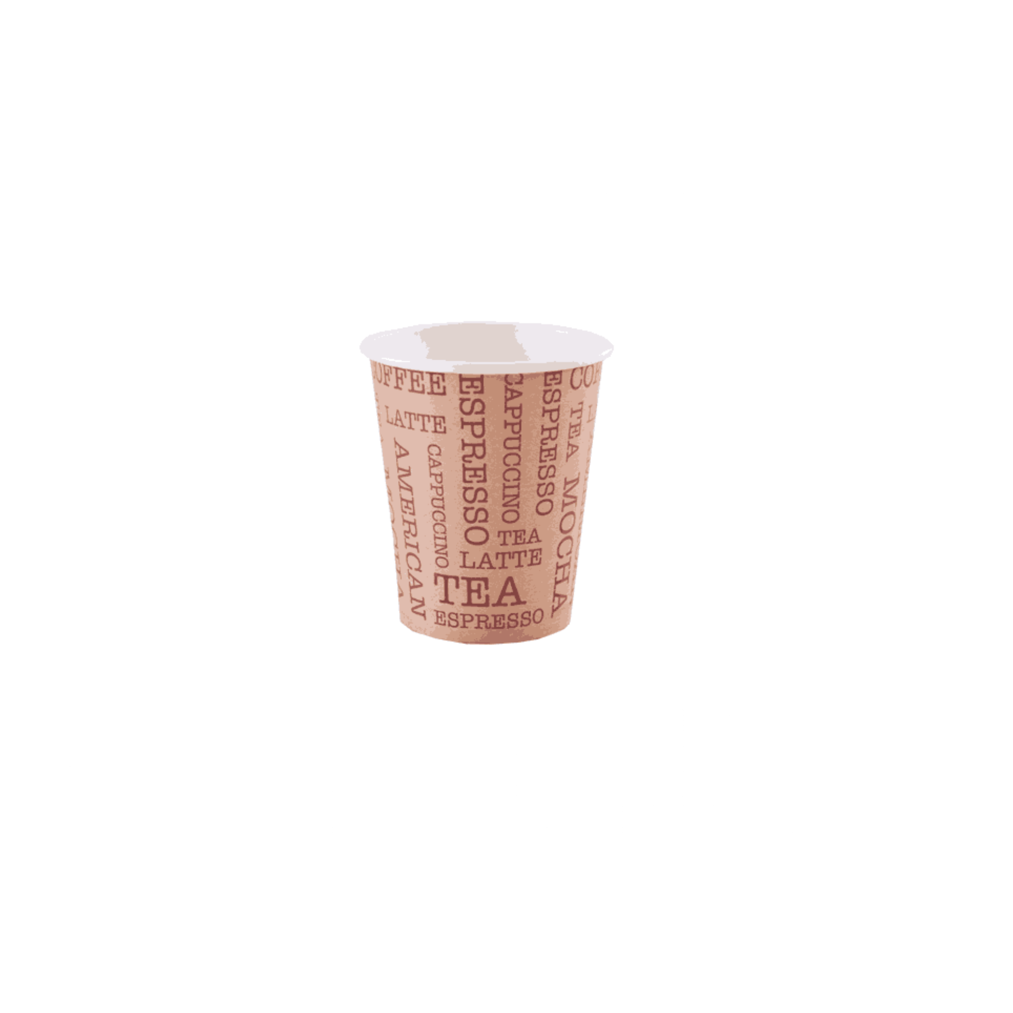 Generic Design Single Wall Paper Cups 8oz - كاسات ورقية طبعة عامة 8 اونص
