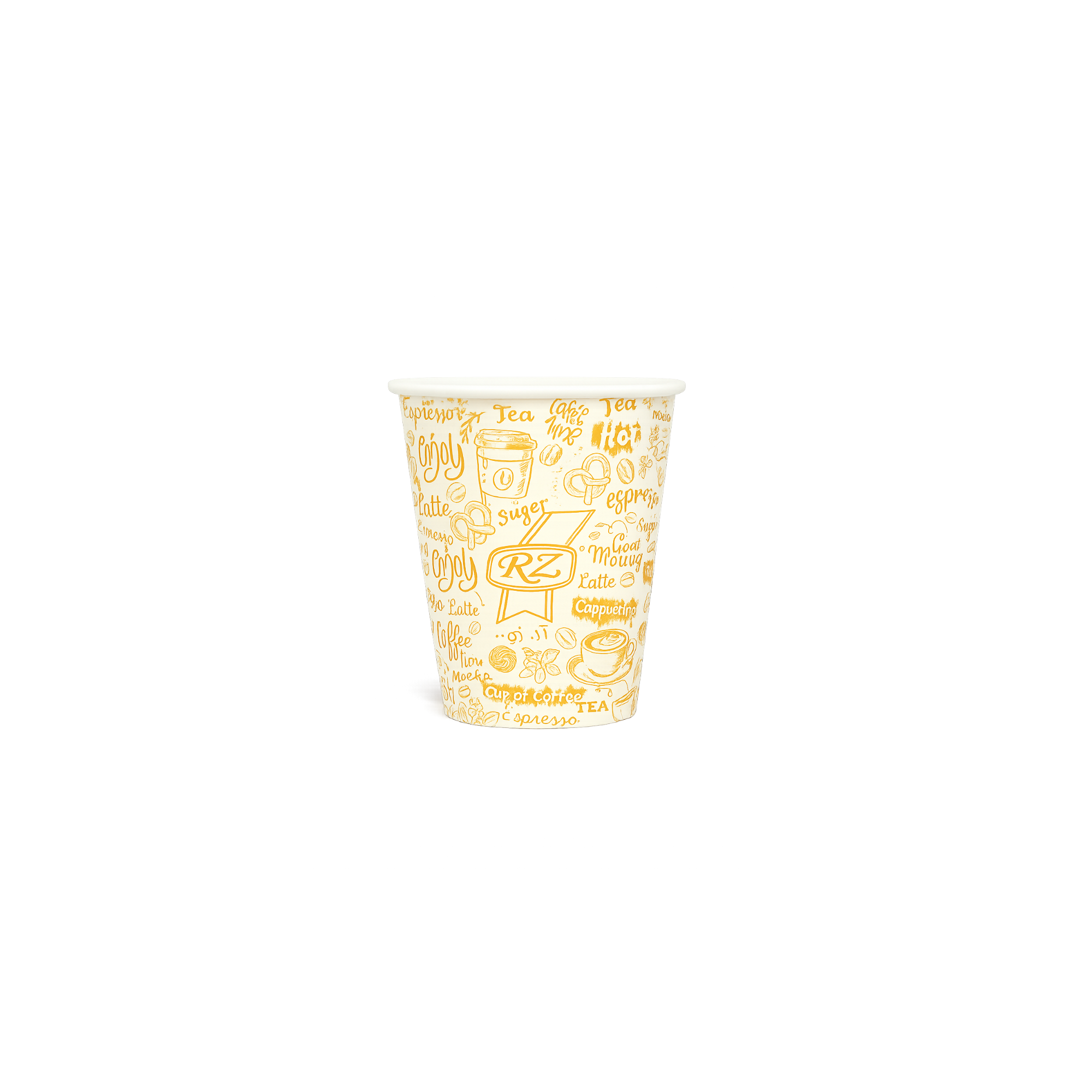 Generic Design Single Wall Paper Cups 9oz - كاسات ورقية طبعة عامة 9 اونص