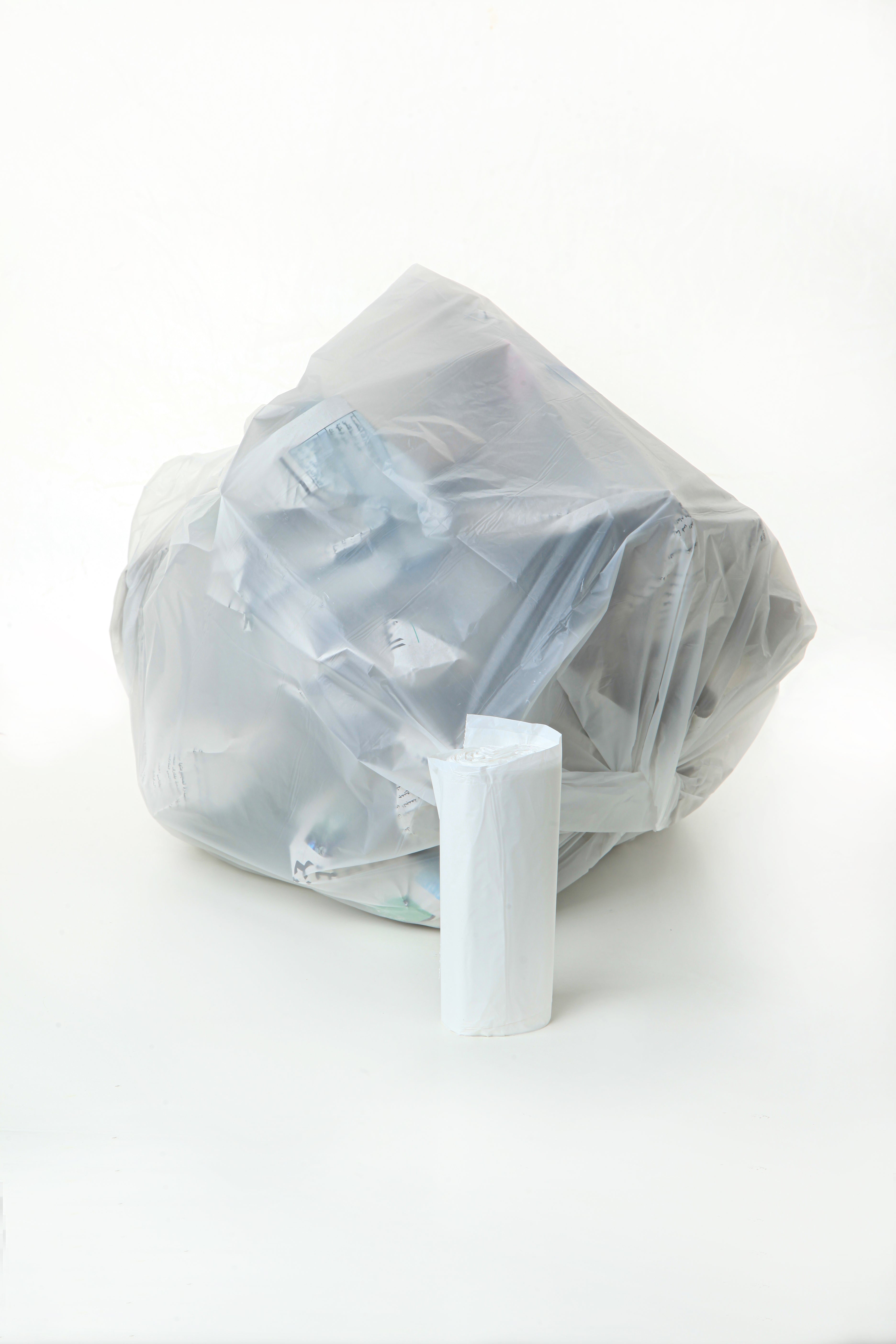 أكياس قمامة بلاستيكية بيضاء (مقاسان)