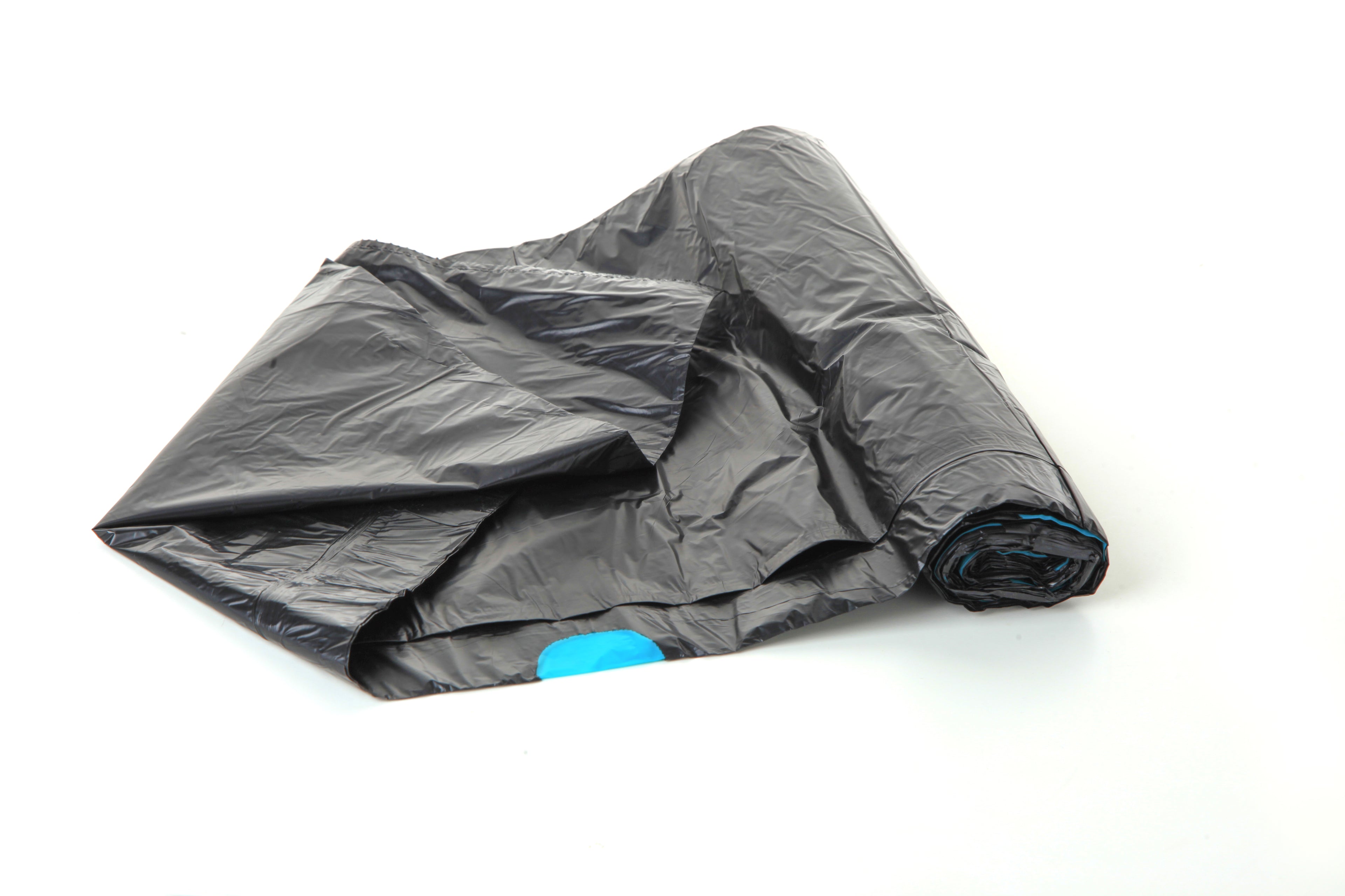 Black Plastic Garbage Bags with Tie