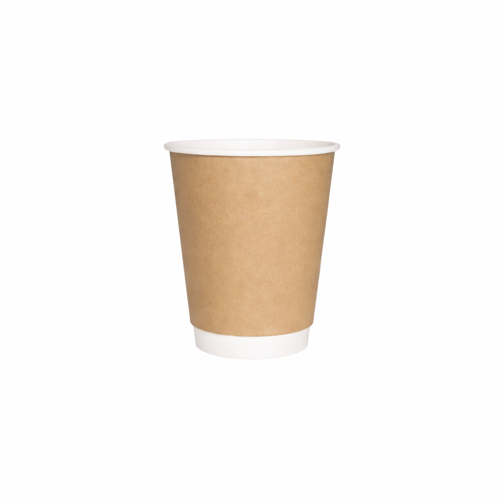 Kraft Double Wall Paper Cups 12oz - كاسات ورقية دبل كرافت 12 اونص