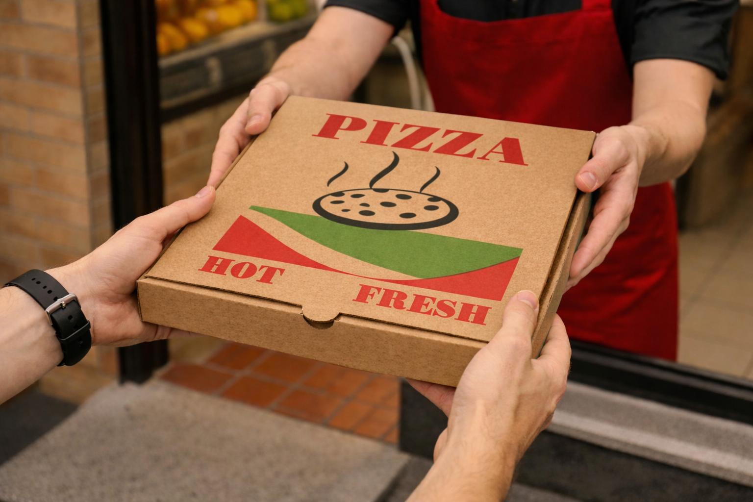 Kraft Generic Design Pizza Boxes - علب بيتزا طبعة عامة كرافت