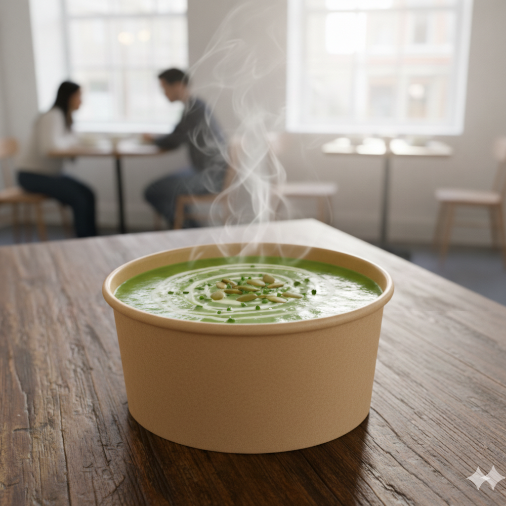 Kraft Paper Bowls 14oz - علب كرتون دائري 14 اونص كرافت
