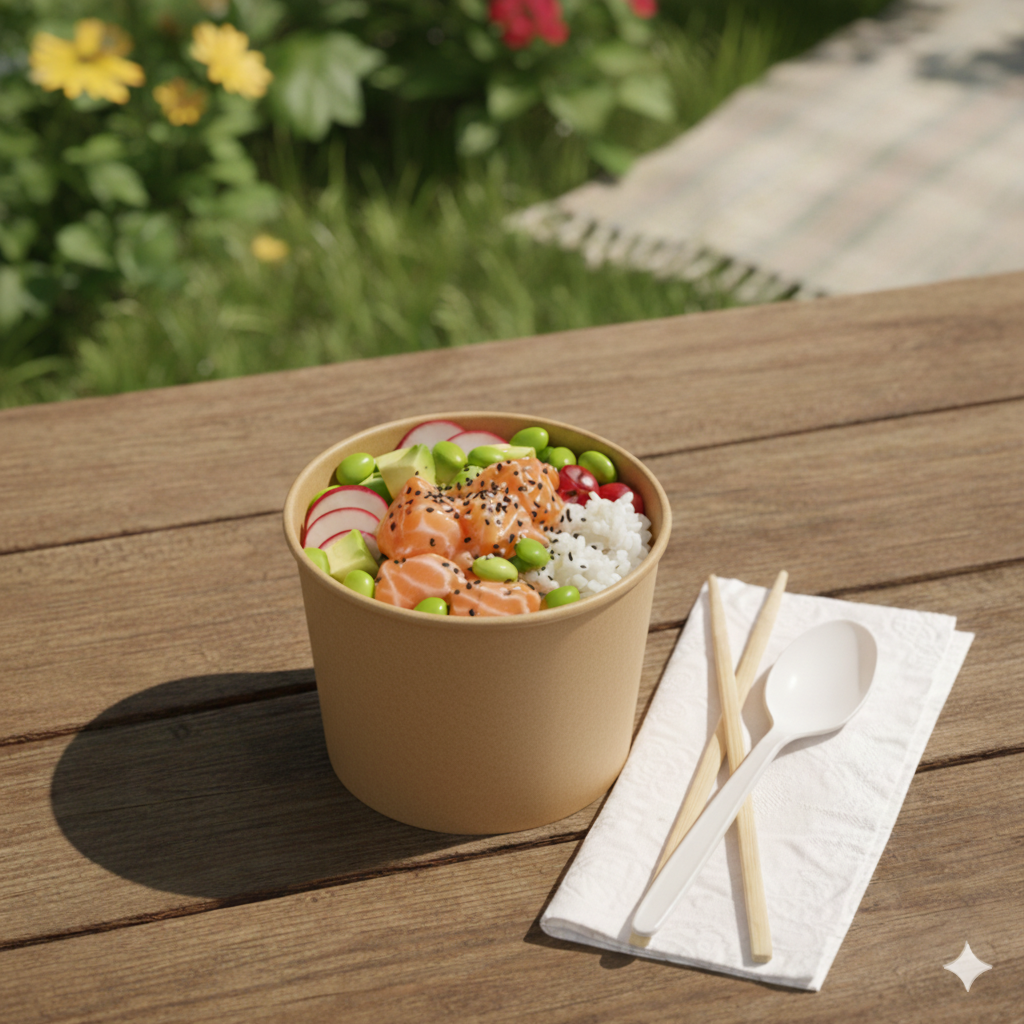Kraft Paper Bowls 16oz - علب كرتون دائري 16 اونص كرافت